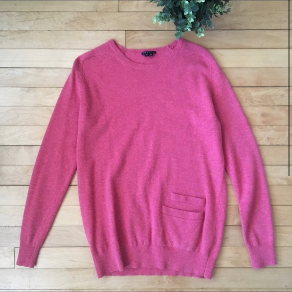 Theory Wool Cashmere Blend Women’s Long Sleeve Crewneck Sweater Sz Small